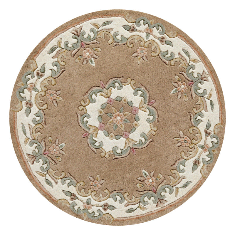 Jamison Oriental Wool Hand Tufted Area Rug, Round 120cm