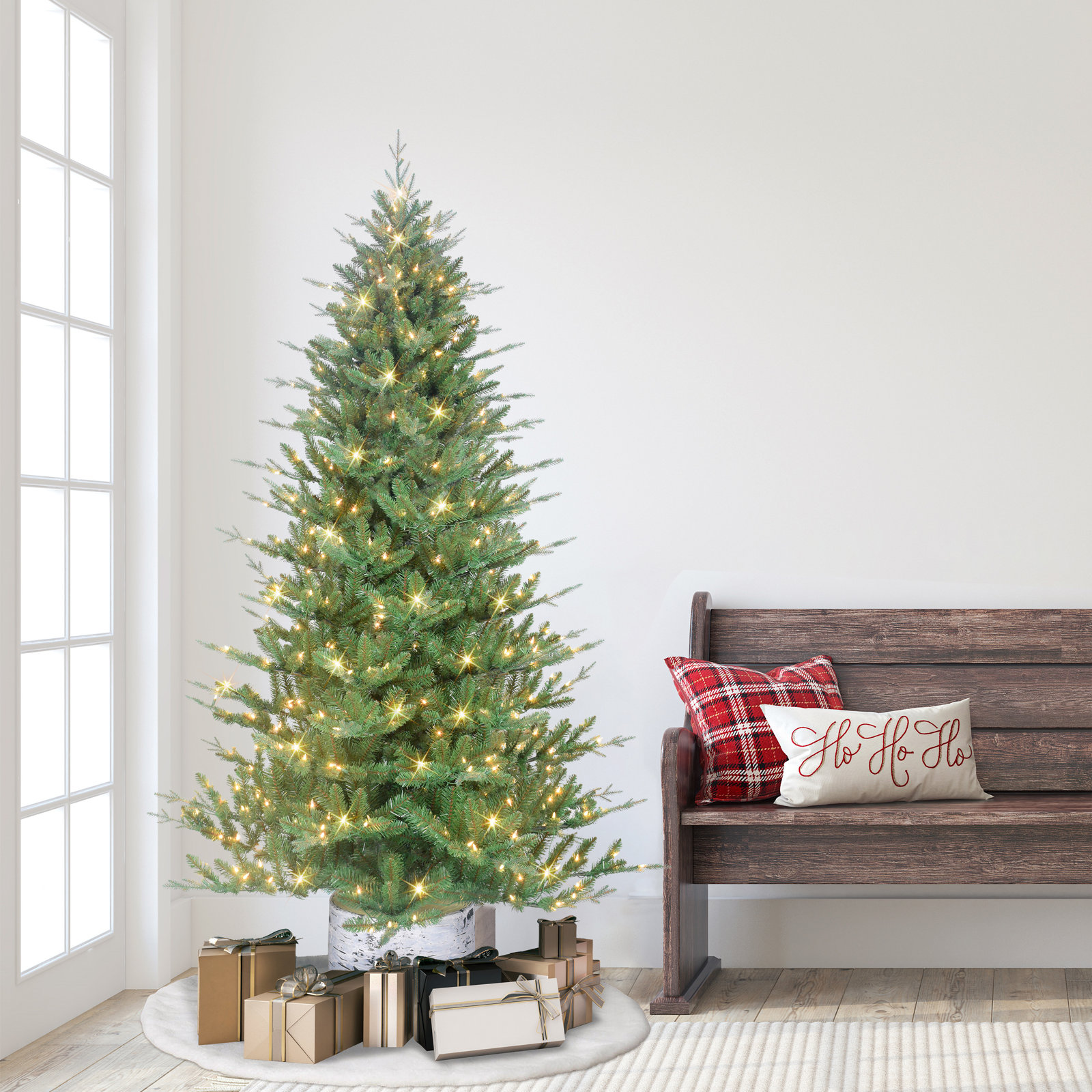 78' Lighted Artificial Pine Christmas Tree