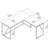 Ovia L-Shaped Metal Base Writing Desk-2109017880