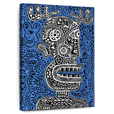 Leisha Tiki Head II - bleu