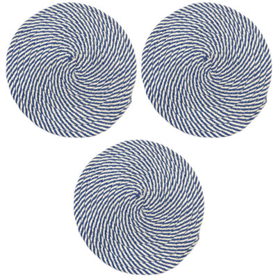 Polyester Round 3 Piece Trivet Set