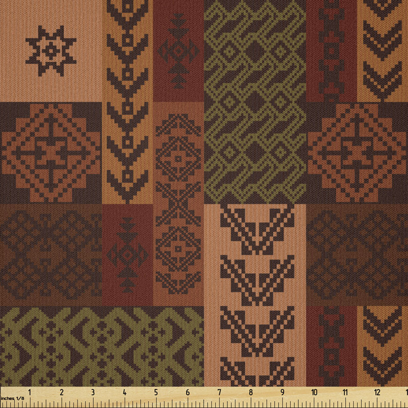 Dafi Geometric Folk Fabric