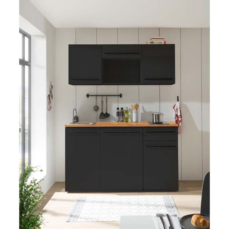 Küchenschrank-Set Niayla, Matte black