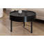 Table basse ronde en bois 24 po avec rangement et pieds en métal -326389850