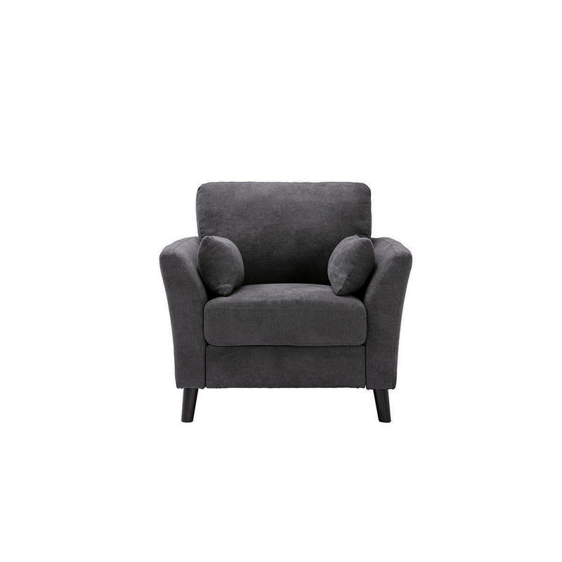 Chaise l 37 po Damiano, Noir