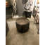 Wildebeest Hide Round Ottoman