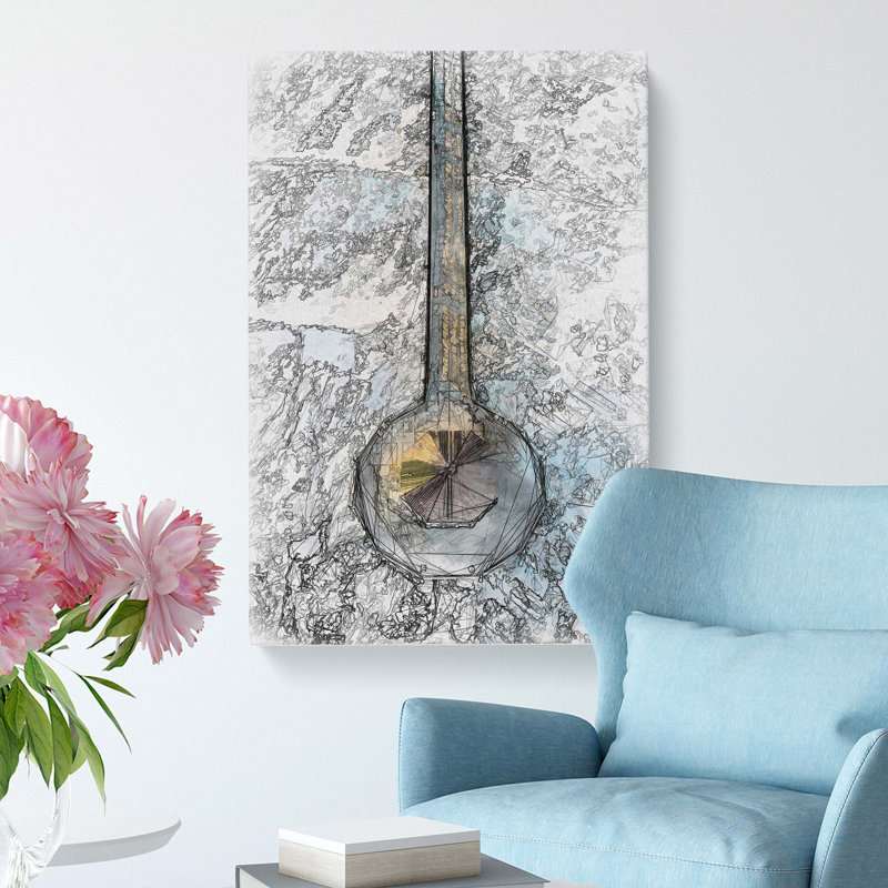 Manhattan Beach in Abstract - Wrapped Canvas Drawing - Wrapped Canvas, 91cm H x 60cm W x 3cm D