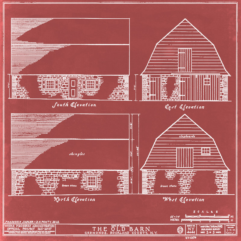 Rockland County Barn I by Annie Warren - Wrapped Canvas Print, 30cm H x 30cm W x 3.8cm D