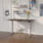 Midtown Value Height Adjustable Standing Desk, Single Motor, 48x24, Walnut Block Top with Brushed Silver Frame-2013536052-2013536062