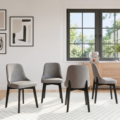 Ensemble de chaises de salle à manger rembourrées avec pieds en bois H 33 po x l 20 po