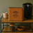 Slim Trash Can - "Take a Coffee Break" - Wooden Garbage Bin