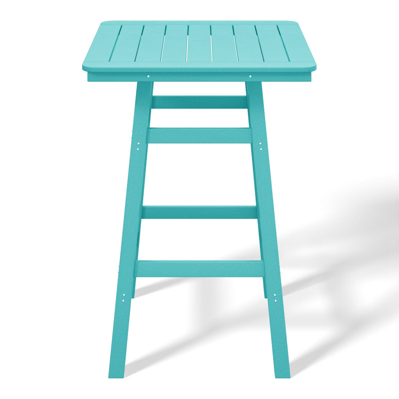 Trou de parasol de table de bar extérieur carré Laguna, l 30,7 po x P 30,7 po, Sarcelle
