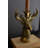  Resin Deer Taper Candle Holder, Gold Rustic Animal Table Decor, Distressed Finish