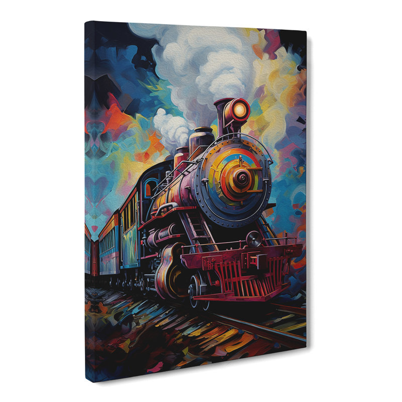 Train Art Informel No.2 - Wrapped Canvas, 76cm H x 50cm W x 3cm D