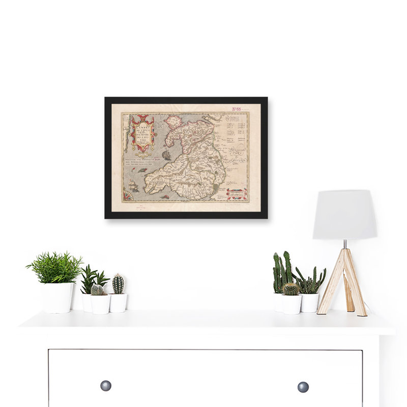 Hondius 1633 Welsh Latin Early - Single Picture Frame Print