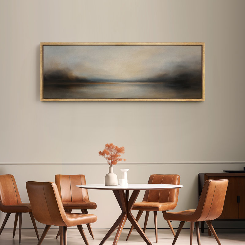 Grande impression sur toile encadrée, impression de paysage abstrait pour la décoration intérieure moderne, H 20 po x l 60 po