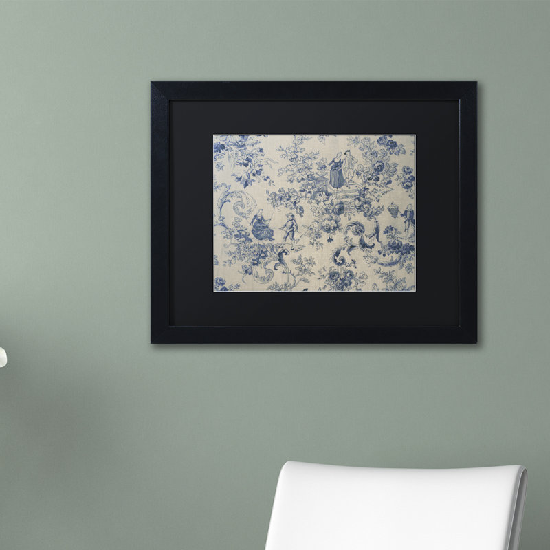 Jadaya «Toile Fabrics I», impression encadrée, Blanc, H 16 po x l 20 po x P 0,5 po, Noir