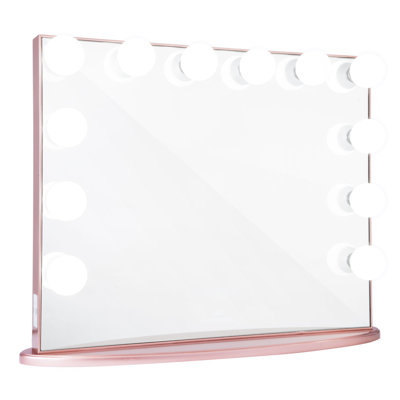 Hollywood Glow Plus Vanity Mirror with 12 Clear LED Lights Dressing Makeup Mirror with Dimmer Switch