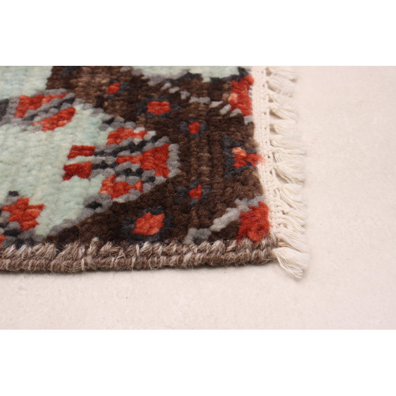 Tapis bleu pâle 8 pi x 10 pi Aidden One-of-a-Kind New Age