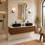 Meuble-lavabo flottant 72 po avec lavabo vasque, barre à serviettes intégrée et armoire sculptée cannelée de 72 po-470571735-470571732