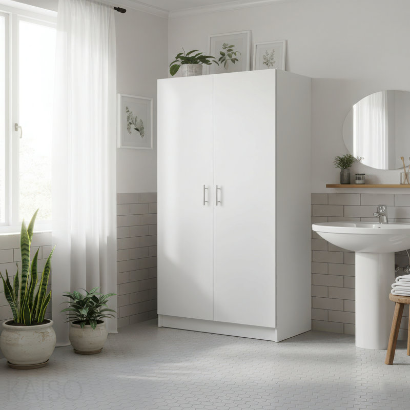 Armoire de rangement polyvalente blanche