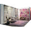 Tapis rose en soie de dragon Rumi