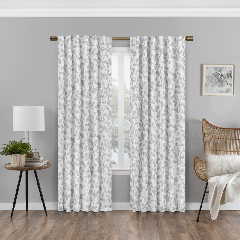 Curtain Single Panel, 50" W x 108" L, White