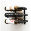9 Bottle Wall Mounted Wine Bottle Rack in Black