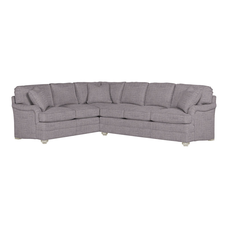American Bungalow 2-Piece East Lake L- Sectional, Nomad Slate Crypton® Chenille, Wrenn