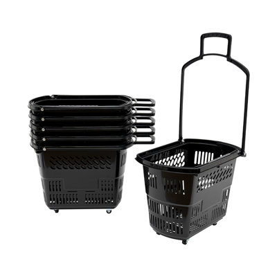 6PCS 35L Chariots avec roues et poignée