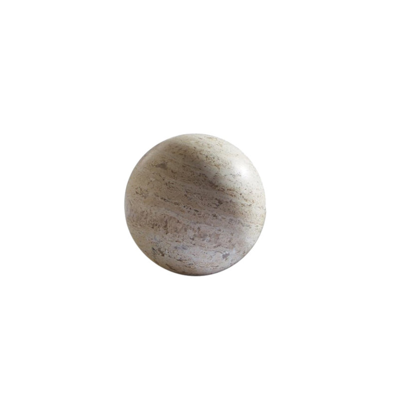 Travertine Sphere, 3" H x 3" W x 3" D