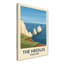 The Needles, England - Romantic Coastal Poster Of Isle Of Wight Cliffs And Lighthouse. Giclee Print On Wrapped Canvas. Wall Art, Home Decor - Natural Landmarks, England - Wrapped Canvas Print-1165732347