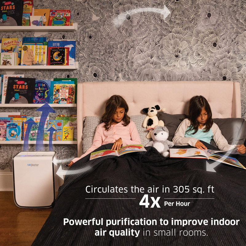 AirDoctor 3500i White Smart Console Air Purifier with HEPA Filter