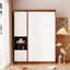 Lit escamotable mural Murphy avec armoire, blanc