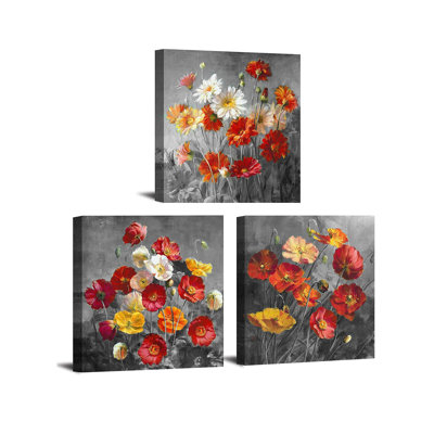 3 Piece Wrapped Canvas Wall Art