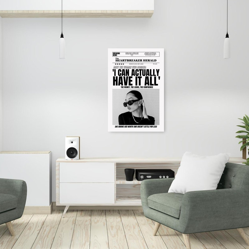 Bold Confident Woman Bold Modern Contemporary Portrait Architecture Wall Art Print 1 Piece Wrapped Canvas Wall Art