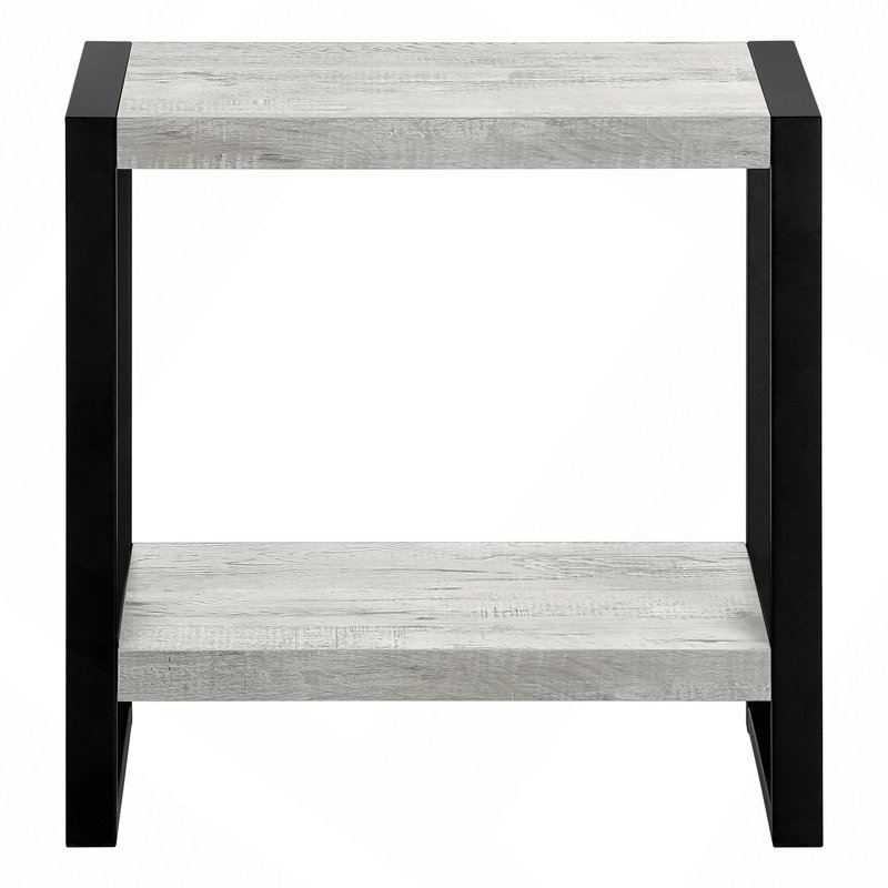 Table d'appoint, table d'appoint, table de bout, table de chevet, lampe, salon, métal stratifié, industriel, Gris