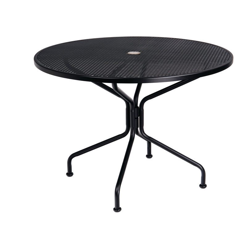Mesh Outdoor Round, Textured Black, 48"