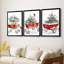 Art de Noël de Noël Cxxxv - Toile tendue avec châssis sur mesure - 3 pièces-2084872674-2084872673