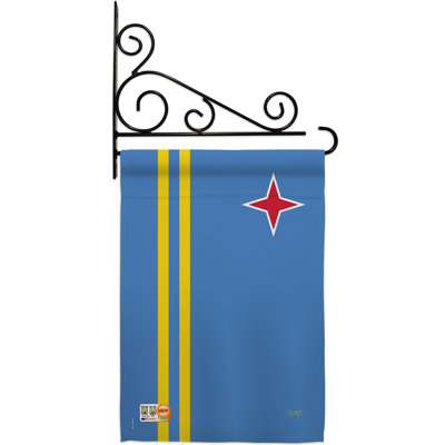 Polyester à 2 faces 19 x 13 po Ensemble de drapeaux
