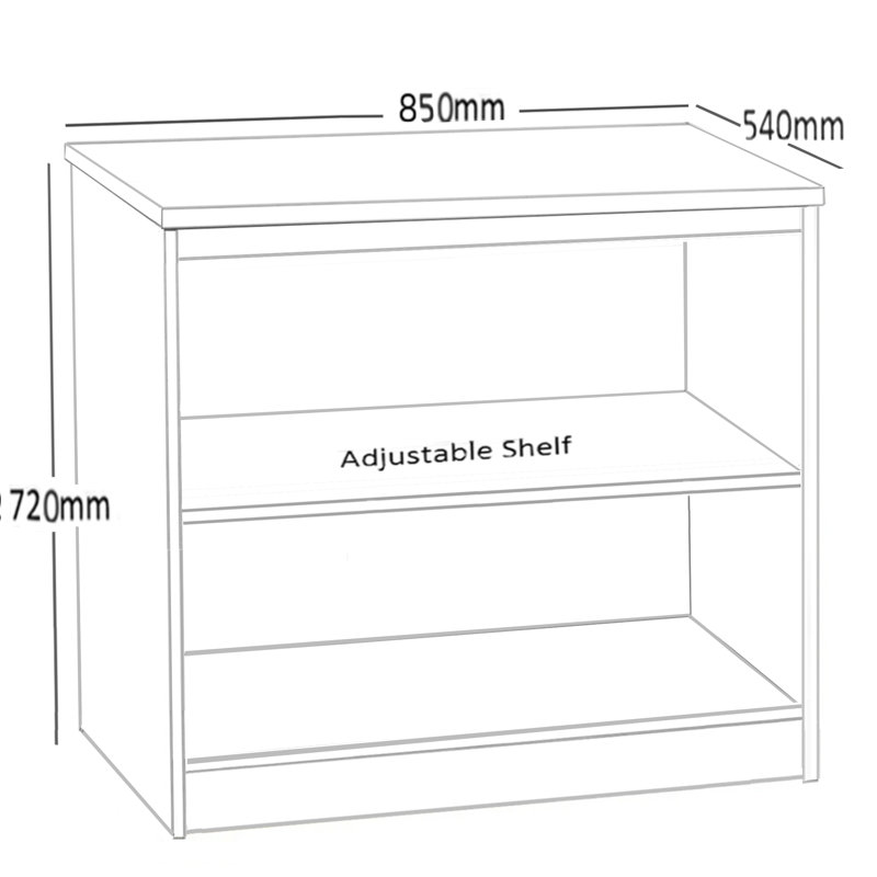 Bremser 72cm H x 85cm W Standard Bookcase, Sandstone