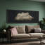 Nuage «Moody Black Modern Minimalist Neutral Artwork» - très grande impression sur toile encadrée-98126576-101069301