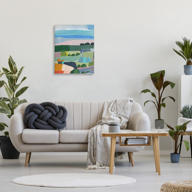 " Soft Abstract Landscape " by Jan Weiss on Canvas, 30" H x 24" W