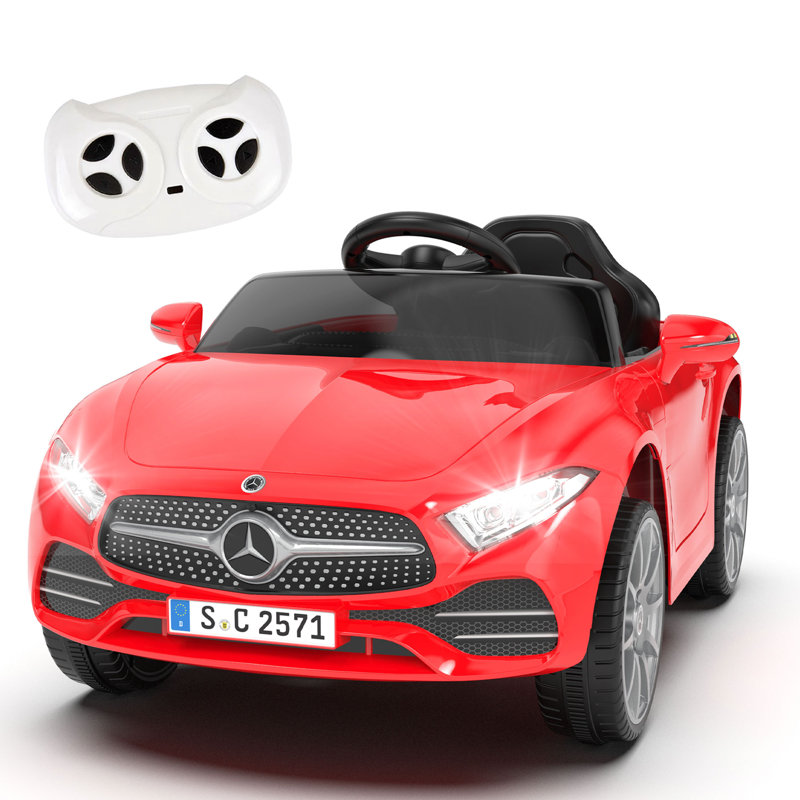 12V Kids Electric Car Ride on Toy w/Remote Control, Power Wheels for Girls Boys, Red