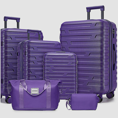 Luggage Sets 6 Piece with Duffel Bags, Hardside Expandable Suitcases with Spinner Wheels