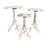 Rosalyn Aluminum Metal Side End Silver Accent Table with Textured Tree Branch Legs Set-1766554429