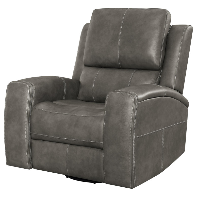 Brickston Triple Power Swivel Glider Recliner Charcoal, Charcoal