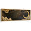 «Moody Yellow Crescent Moon Night Clouds Home Decor Extra Large», reproduction d'art sur toile encadrée-111665913-107118218