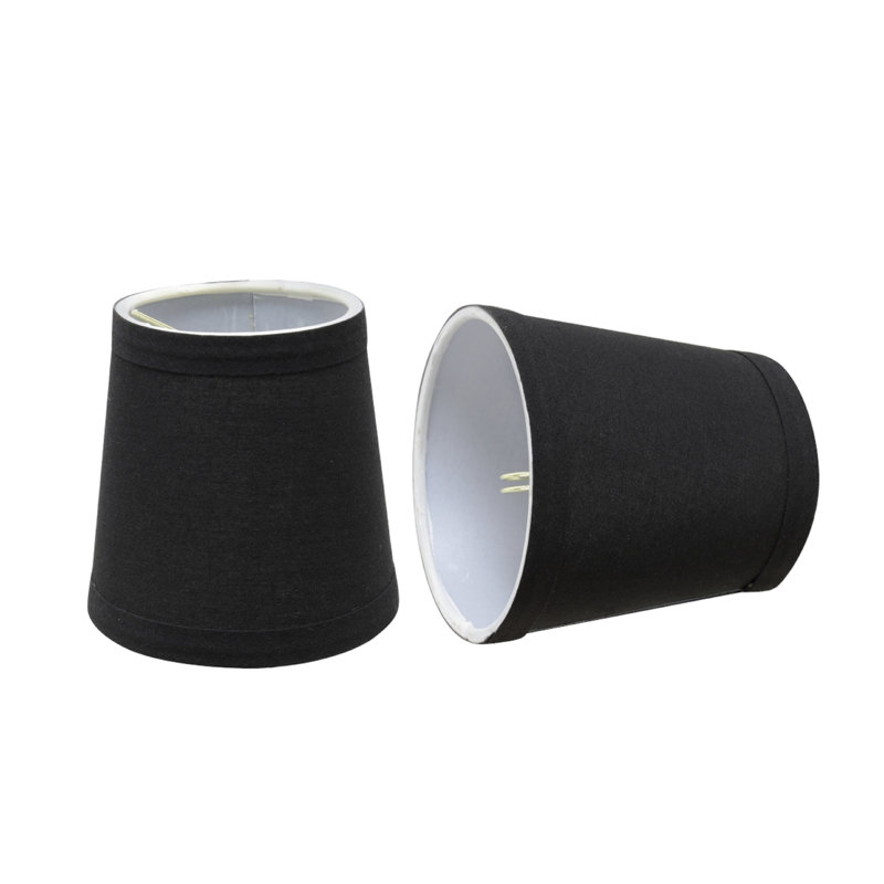 4'' H Cotton Empire Lamp Shade, Black