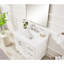 Meuble-lavabo de 36 po en bois massif avec assemblage US Power - blanc-443338121